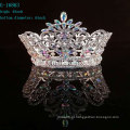 Atacado nova coroa de beleza strass King tiara full round touring coroas